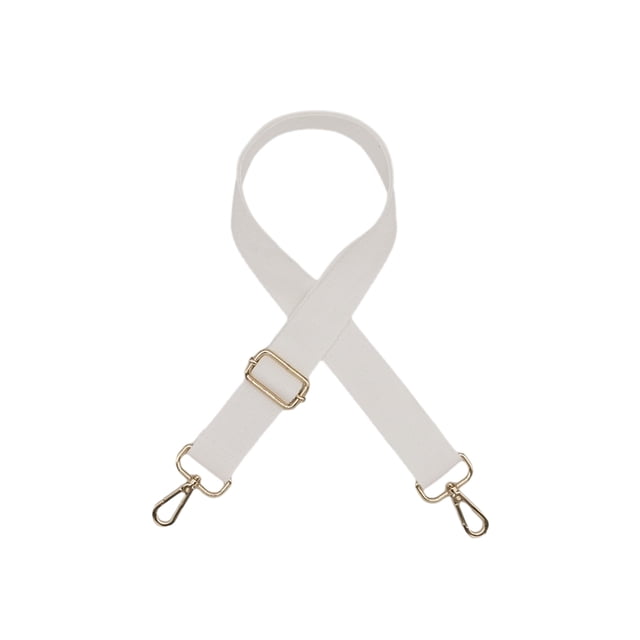 Sonducket Bolso de hombro de algodón con correa para niñas, bolso informal de diseño Simple, banda ajustable con hebillas, reparación de Viajes, Equipaje y Accesorios Varios Blanco