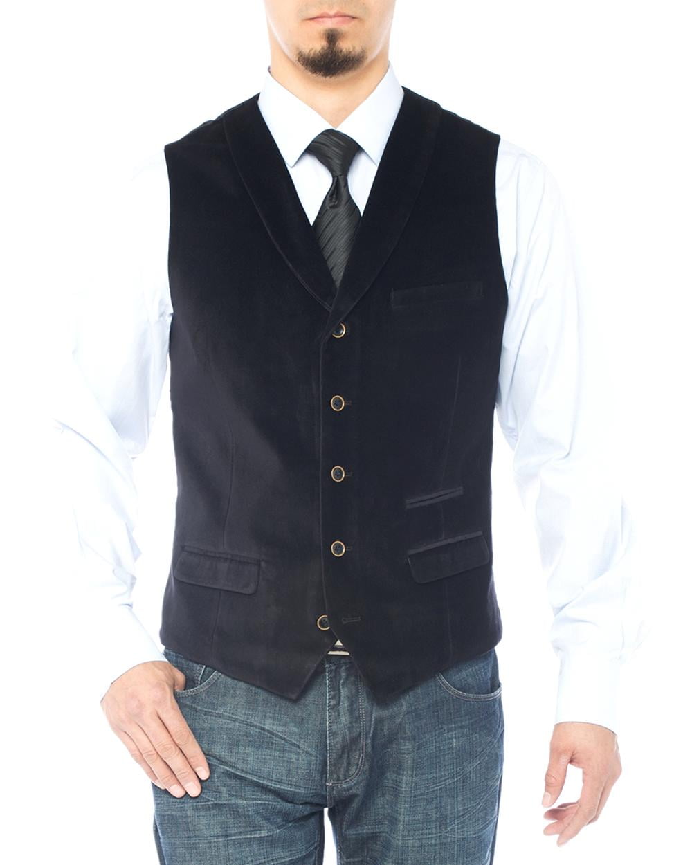Vest For Men with Shawl Lapel -Blue,Waistcote main image 1
