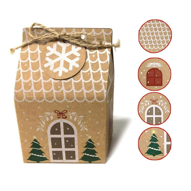 Download Shiyao 50pcs Christmas Bag Reusable Craft Paper Boxes For Gift And Presents Candies Cookies Bundle Xmas Gift Walmart Com Walmart Com