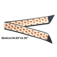 thumbnail image 4 of Unique Bargains 1 Pc Scarf Headband Flower Print Neck Scarf for Women Navy Blue Orange, 4 of 5