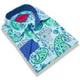 thumbnail image 1 of Elie Balleh Green Big Paisley Men Shirt, 1 of 1