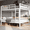 White, variant on Laisnet Twin over Twin Bunk Bed, Metal Bunk Bed for Teens Adults, Heavy-Duty Quiet Bed Frame, White