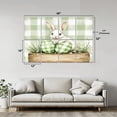 thumbnail image 2 of Bunny 8 Pack Art Acoustic Panels Sound Absorbing Bunny Green Gingham Easter Eggs Decorative Soundproof Wall Panels Self Adhesive for Nursery Game Room Girls Bedroom 48"x32", 2 of 7