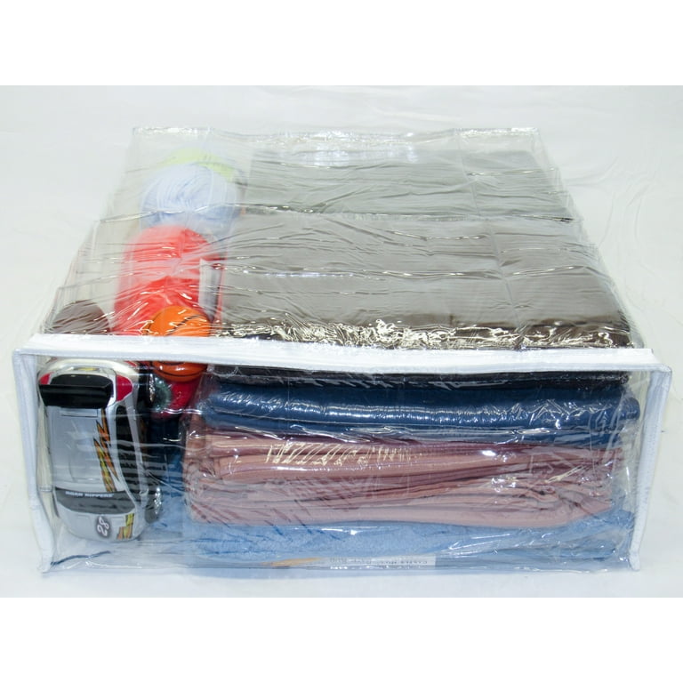 Jumbo Heavy Duty Vinyl Zippered Storage Bags (Clear) for Sweaters,  Blankets, Comforters, Bedding Sets and Much More! (20 x 23 x 8) 5-Pack