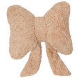 thumbnail image 1 of Cojín decorativo con lazo de peluche para sofá, cama, sala de estar y dormitorio. Caqui, 1 of 9