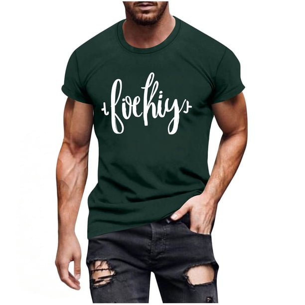 Camiseta de Manga Corta Impresa de Estilo Masculino, Tops Cortos para las Mujeres Pullover Casual Primavera Verano Uso Diario
