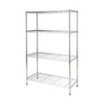 thumbnail image 4 of Hyper Tough 4 Tier Metal Storage Rack, 4-Shelf, 350lbs Loading Capacity, Storage Rack for Laundry, Bathroom, Kitchen etc. Chrome Color, 4 of 7