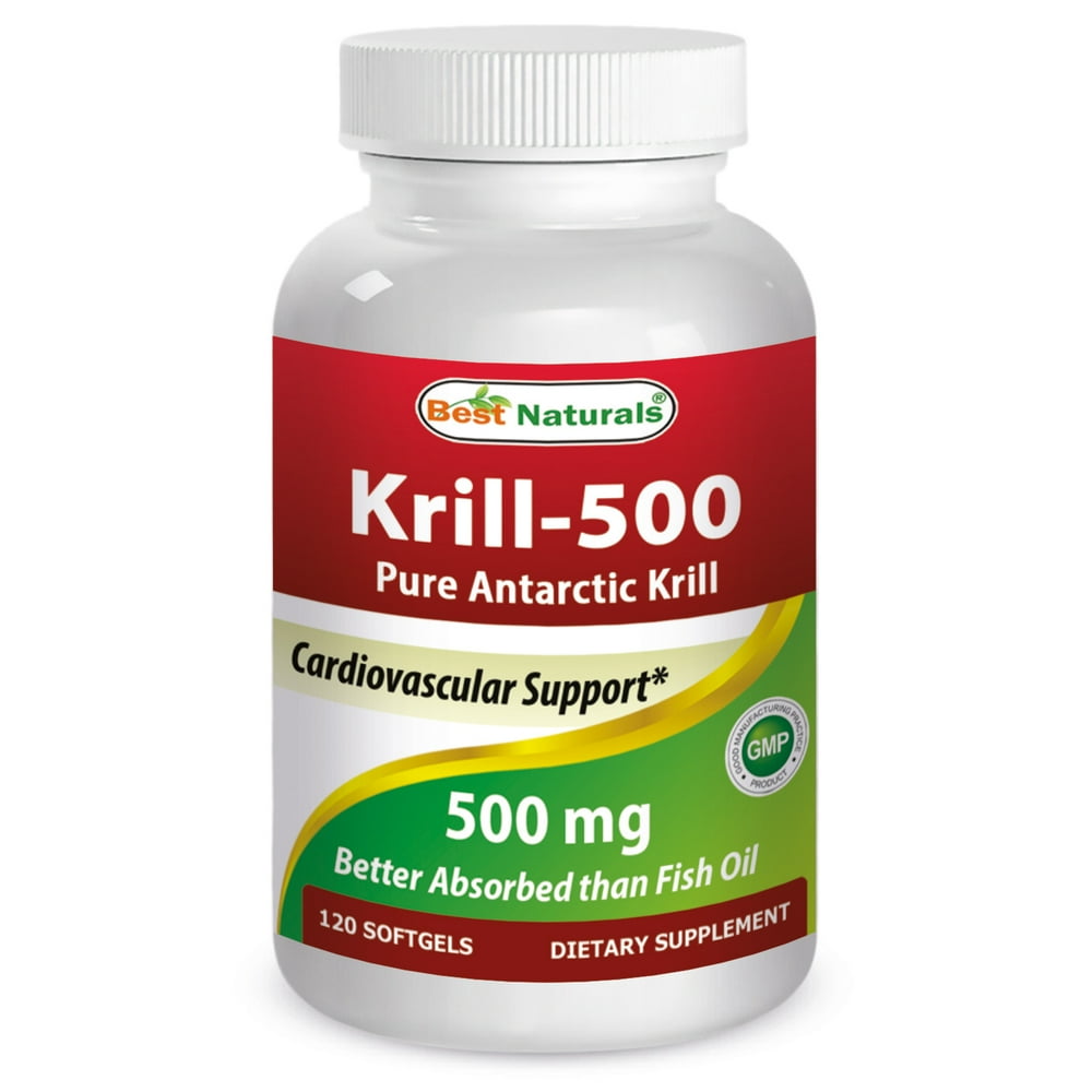 Best Naturals Krill500 Pure Antarctic Krill Softgels, 500 Mg, 120 Ct