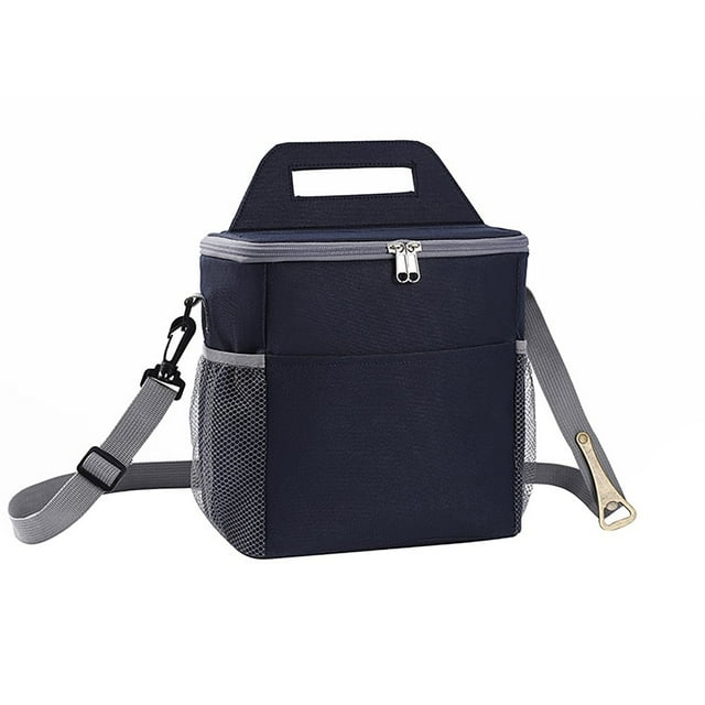 Lunch Tote Bag Insulated Leakproof Lunch Cooler With Adjustable Shoulder Strap For Office Work Picnic Beach And School