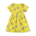 thumbnail image 6 of Utoimkio Toddler Girls Party Dress Floral Print Short Sleeve Princess Dress Summer Outfits Clothes Size 2-7Y, 6 of 6