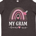 thumbnail image 4 of Inktastic My Gram Loves Me Rainbow Girls Toddler T-Shirt, 4 of 5