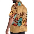 thumbnail image 3 of Easter Font Men's Casual Poplin Button Down Short Sleeve Shirts for Summer Beach - Unisex, 3 of 6