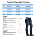 thumbnail image 4 of Womens Jeans Straight Leg Bootcut Stretchy Curvy Skinny Curvy Comfortable Casual Lightweight Jeans Blue XL, 4 of 5