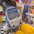 thumbnail image 3 of 26-27 Elementary School Kids Backpack Large Capacity Schoolbag With Rabbit Pendant, 3 of 4