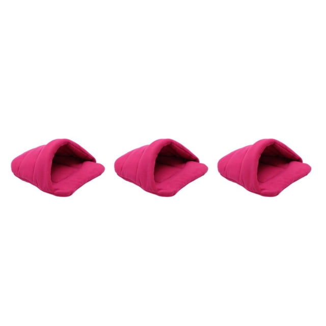 Maytalsory Lit Universel pour Animaux de Compagnie Adapté à Toutes les Races Doux et Confortable Large Application rose Rouge XS, 3Set