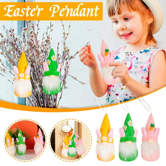AYktou Easter Gnomes Easter Decorations Easter Faceless Doll Pendant Holiday Theme Decoration Pendant Hanging Decoration