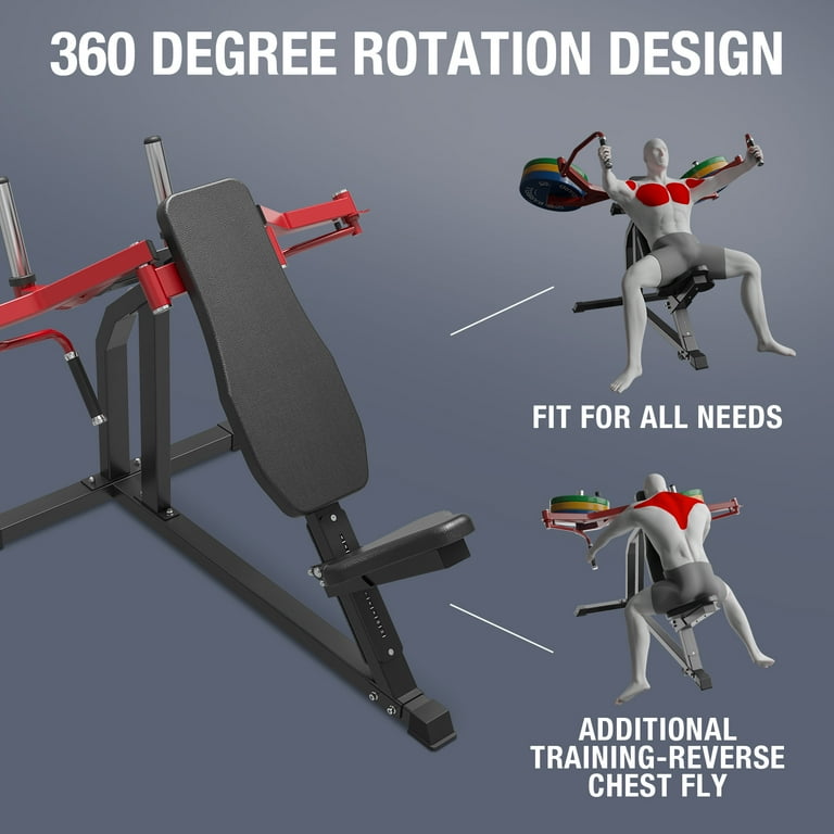 Syedee Incline Reverse Chest Fly Machine Home Gym 400lb Capacity 11 Positions Walmart
