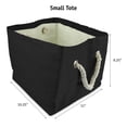 thumbnail image 4 of DII Durable Woven Striped Storage Bin Collapsible with Soft Rope Handles Reinforced with Metal Grommets, Small, 11x10x9", Yellow, 4 of 4