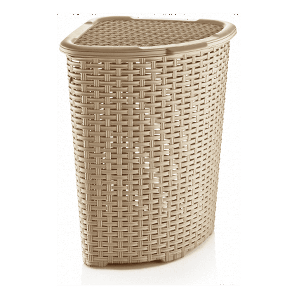 Corner Laundry Basket, Laundry Hamper with Easy Stay Open Lid, 50liter