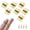 Gold, variant on 100Pcs Mini Brass Hinges Hardware 10 x 8mm 180 Degree Miniature Furniture Wooden Box Jewelry Chest Box Dollhouse Cabinet DIY Accessories (Gold)