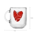 thumbnail image 4 of Taza Crisa de Vidrio Diseño Corazón Transparente, 4 of 4