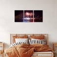 thumbnail image 3 of 3 Piece Canvas Print Wall Art Window View NYC Harbor Fireworks Celebrations & Holidays Nature Photography Realism Landscape Colorful Multicolor for Living Room Bedroom Office - 12" x 16" x 3, 3 of 6