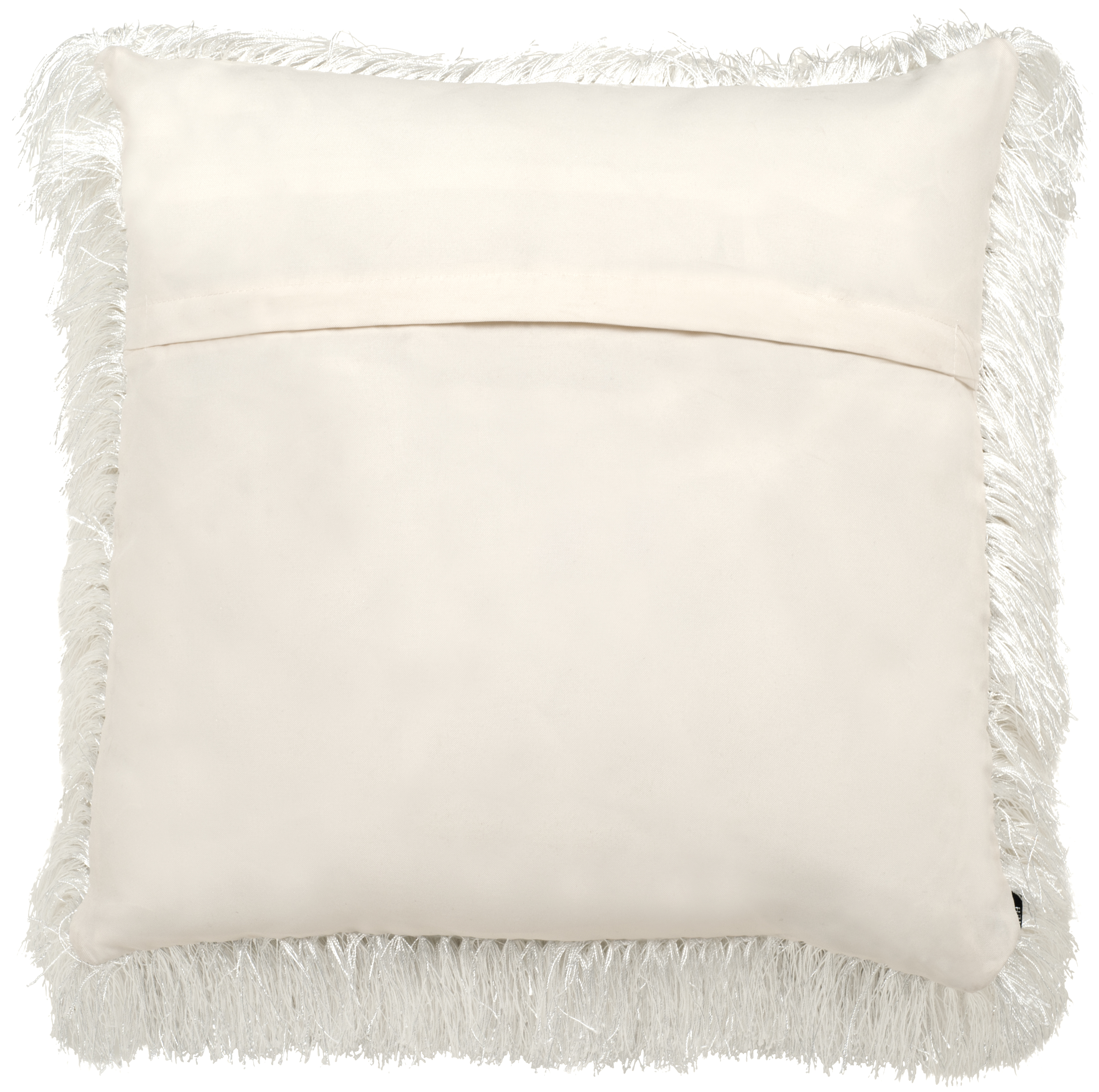 SAFAVIEH Indoor/Outdoor Solid with Shag Pillow, 20" x 20", Pearl