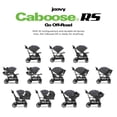 thumbnail image 3 of Joovy Caboose RS Sit & Stand Double Stroller for Children Up to 55 lb. with All-Terrain Wheels, UPF50+ Sun Canopy & Magnetic 5-Point Safety Harnesses, Jet, 3 of 5
