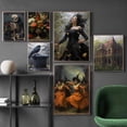 thumbnail image 3 of Póster de mundo de las brujas de arte de la Academia oscura, impresiones para sala de estar, decoración del hogar, pintura de lienzo de Casa Encantada gótica de Halloween, arte de pared, 3 of 4