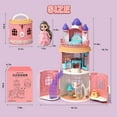 PayUSD Doll House Small Dollhouse Portable Little Doll Houses for Girl Dollhouse Playset with