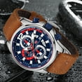 thumbnail image 6 of Watches For Men Quartz Wrist Watch Brown Leather Strap Chronograph Casual Wristwatch, 6 of 6