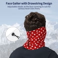 thumbnail image 4 of Neck Gaiter Face Cover Scarf, Red vintage polka dots Soft Face Sun Mask Cover Scarf Headband Cooling Sweat Absorbing Bandanas Hiking Cycling Running, 4 of 7