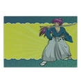 thumbnail image 3 of Anime Cutting Board, Manga Style Girl Samurai Warrior Character on Abstract Background in Yellow and Blue, Decorative Tempered Glass Cutting and Serving Board, in 3 Sizes, by Ambesonne, 3 of 5