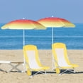 thumbnail image 6 of Nice C Ergonomic Design Beach Chair with Detachable tilt Umbrella - Set of 2, Yellow, 6 of 7
