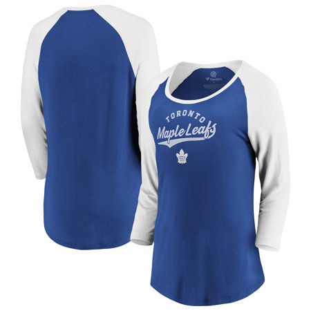 Toronto Maple Leafs Fanatics Branded Women's This Decides It 3/4-Sleeve Scoop Neck T-Shirt - Blue/White