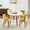 Yellow, variant on Upholstered Dining Chairs Armless Side Chairs Set of 4 Solid Wood Legs Curved Backrest Living Room Kitchen Restaurant Mustard