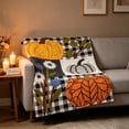 thumbnail image 4 of Sahpxhe Halloween Throw Blanket Decorations Indoor,Simple Soft Harvest Blanket for Bedroom Couch Warm Rest Cover, 4 of 6