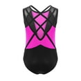 thumbnail image 2 of Linjinx Gym Leotards for Girls Ballet Dance Bodysuits Rhinestones Sleeveless Figure Skating Jumpsuit Hot Pink 10, 2 of 5