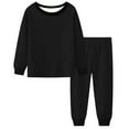 thumbnail image 4 of Byoo Big Girl Outfit Set Ribbed Solid Long Sleeve Pullover Top Pants Knitted Sleepwear Soft Breathable Homewear, 4 of 4