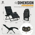 thumbnail image 2 of CAPHAUS Oversized Zero Gravity Lounge Chair, XL Zero Gravity Chair, Folding Reclining Chair w/ Removable Pad, Side Tray, Anti-gravity Chair for Outdoor & Indoor, Reclining Patio Chair w/ Cushion, 2 of 9
