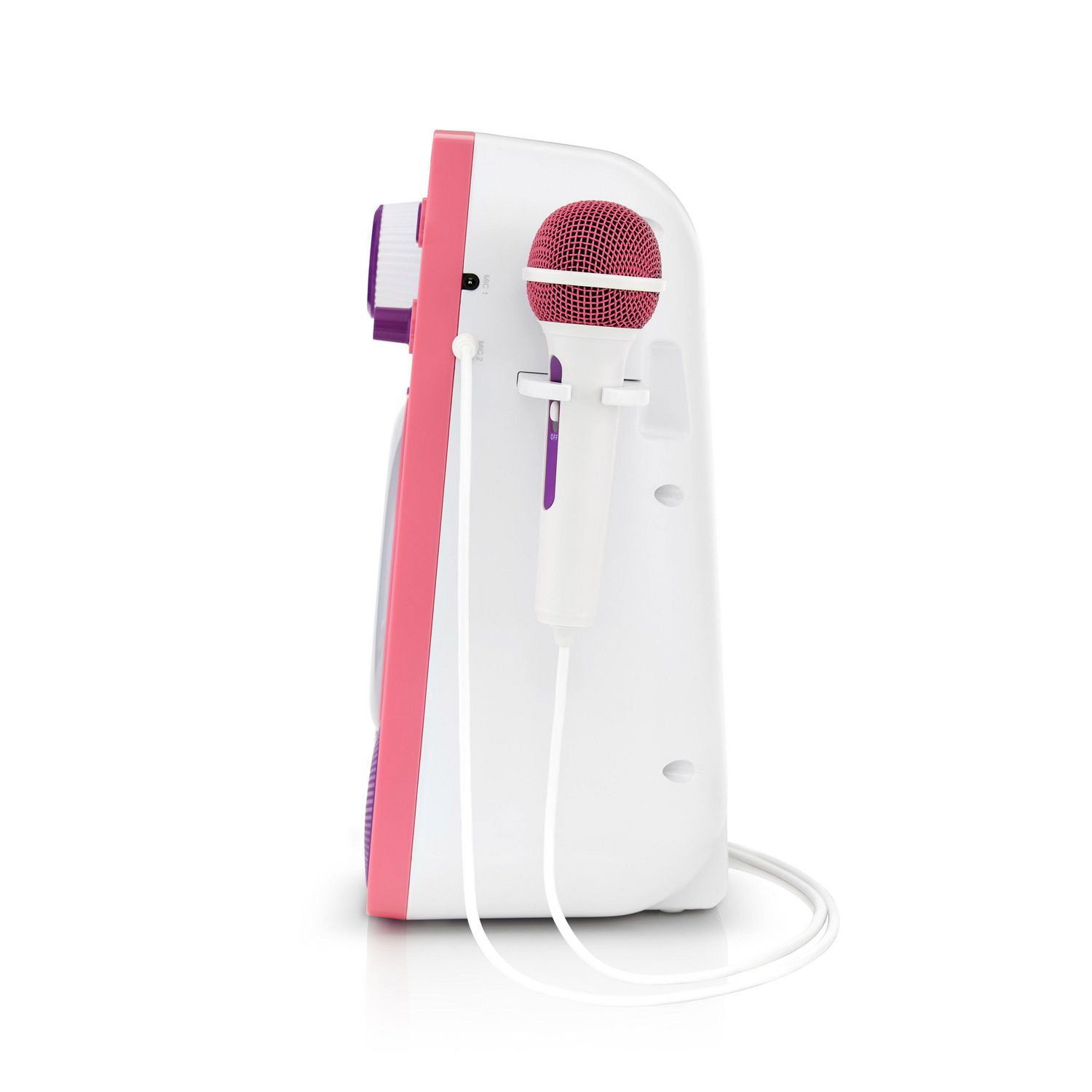 Singing Machine - Kids Mood, Haut Parleur bluetooth avec microphone, Rose/Violet