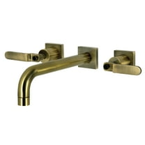 Kingston Brass KS6023KL Whitaker Two-Handle Wall Mount Roman Tub Faucet, Antique Brass