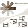 thumbnail image 3 of GVN 360° Rotating Sofa Side Table with 2-Tier Storage Shelves-Rustic Brown, Desk for Bedroom, Gaming Computer Desks for Study,Working,Writing, 3 of 6
