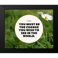thumbnail image 2 of ArtsyQuotes 18x15 Black Modern Framed Museum Art Print Titled - Mahatma Gandhi Quote: Be the Change, 2 of 5