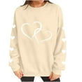 thumbnail image 6 of Timegard Valentines Sweatshirt for Women Long Sleeve Lightweight Pullover Comfy Crewneck Solid Color Tops, 6 of 8