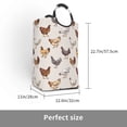 thumbnail image 2 of Pofeuu Various Chicken Print Laundry Basket, Laundry Hamper, Collapsible Laundry Baskets, Dirty Clothes Hamper, Waterproof with Foam Protected Aluminum Handles, 2 of 5