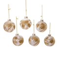 thumbnail image 3 of Kurt Adler 80MM Clear with Gold Pinecones Glass Ball Ornaments, 6-Piece Set, 3 of 5