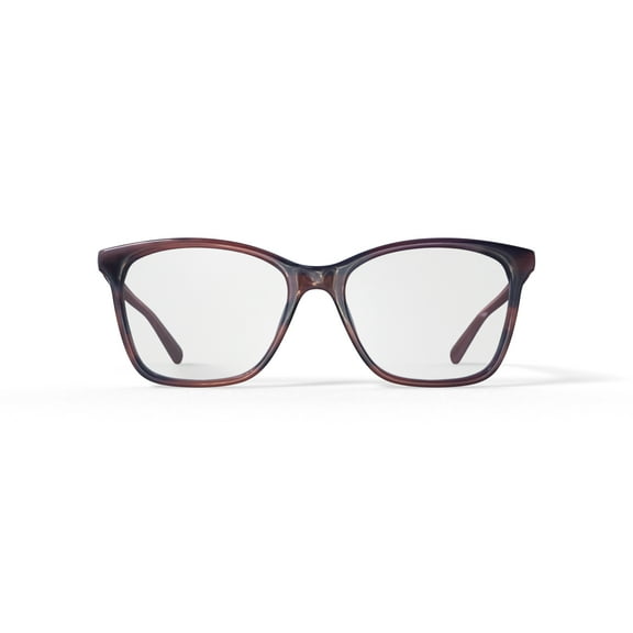 Walmart Women's Shelby Square Prescription Eyeglasses with Case, Brown Gradient