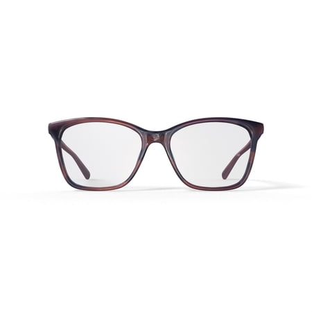 Walmart Women's Shelby Square Prescription Eyeglasses with Case, Brown Gradient