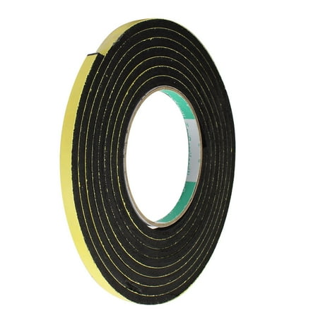 3Meter 8mm x 5mm Single-side Adhesive Shockproof Sponge Foam Tape Yellow Black